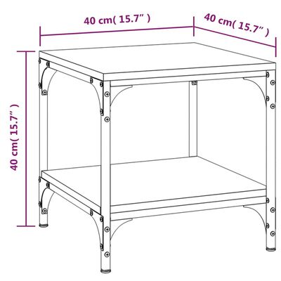 vidaXL lisalauad, 2 tk, must, 40 x 40 x 40 cm, tehispuit