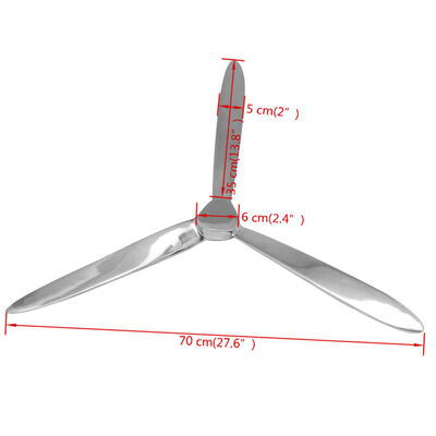 vidaXL seinale kinnitatav propeller, alumiinium, hõbedane, 70 cm