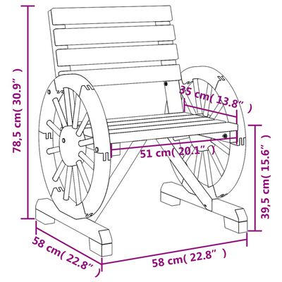 vidaXL aiatoolid 2 tk, 58 x 58 x 78,5 cm, nulupuit