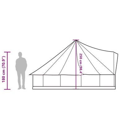 vidaXL peretelk 8 inimesele, tipi, sinine, veekindel