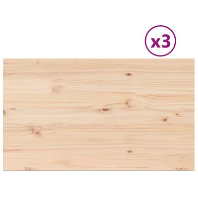 vidaXL lauaplaadid 3 tk, ristkülik, 80x47x2,5 cm, männipuit