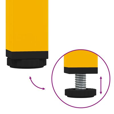 vidaXL telerikapp, sinepikollane, 68x39x50,5 cm, külmvaltsitud teras