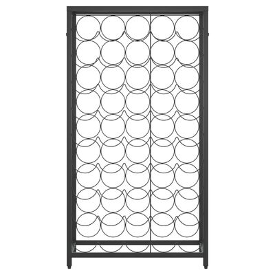 vidaXL veiniriiul 45 pudelile, must, 54 x 18 x 100 cm, sepistatud raud