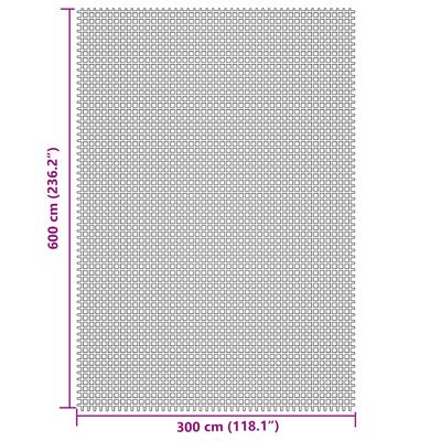 vidaXL matka põrandavaip, kreemjas, 6x3 m