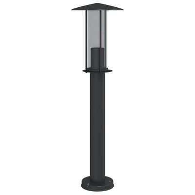 vidaXL õue lambipost, must, 60 cm, roostevaba teras