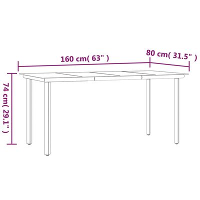 vidaXL 5-osaline aia söögimööbli komplekt istmepatjadega, rotang/teras