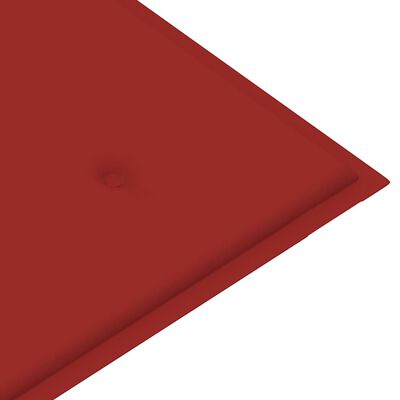 vidaXL Batavia pink punase padjaga, 120 cm, tiikpuu