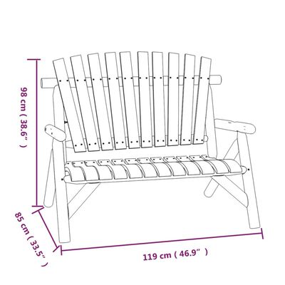 vidaXL 5-osaline aiamööbli komplekt, kuusepuit