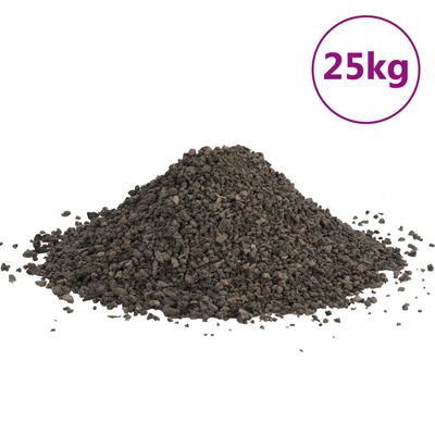 vidaXL basalt kivim, 25 kg, must, 3-5 mm