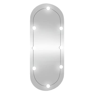 vidaXL seinapeegel LED-tuledega, 40x90 cm, klaas, ovaalne