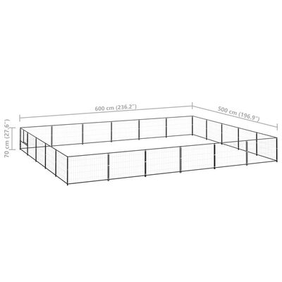 vidaXL koeraaedik, must, 30 m², teras