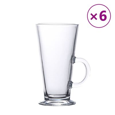 vidaXL sangaga latte klaasid 6 tk, 250 ml