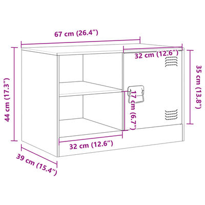 vidaXL telerikapp, roosa, 67x39x44 cm, teras