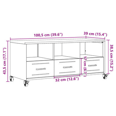 vidaXL telerikapp, sinepikollane, 100,5x39x43,5 cm külmvaltsitud teras