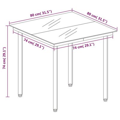 vidaXL 3-osaline aiamööblikomplekt, hall