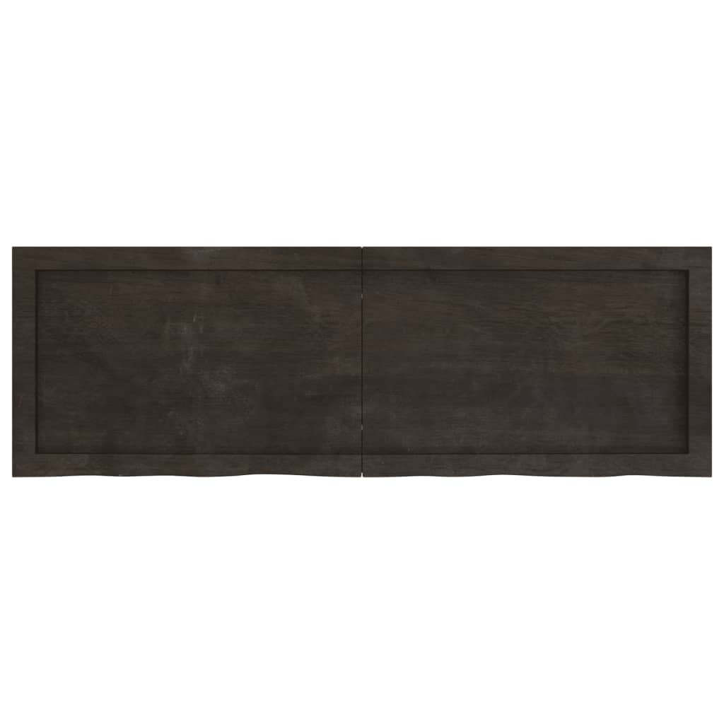 vidaXL lauaplaat, tumepruun, 120x40x(2-4) cm, töödeldud tammepuit