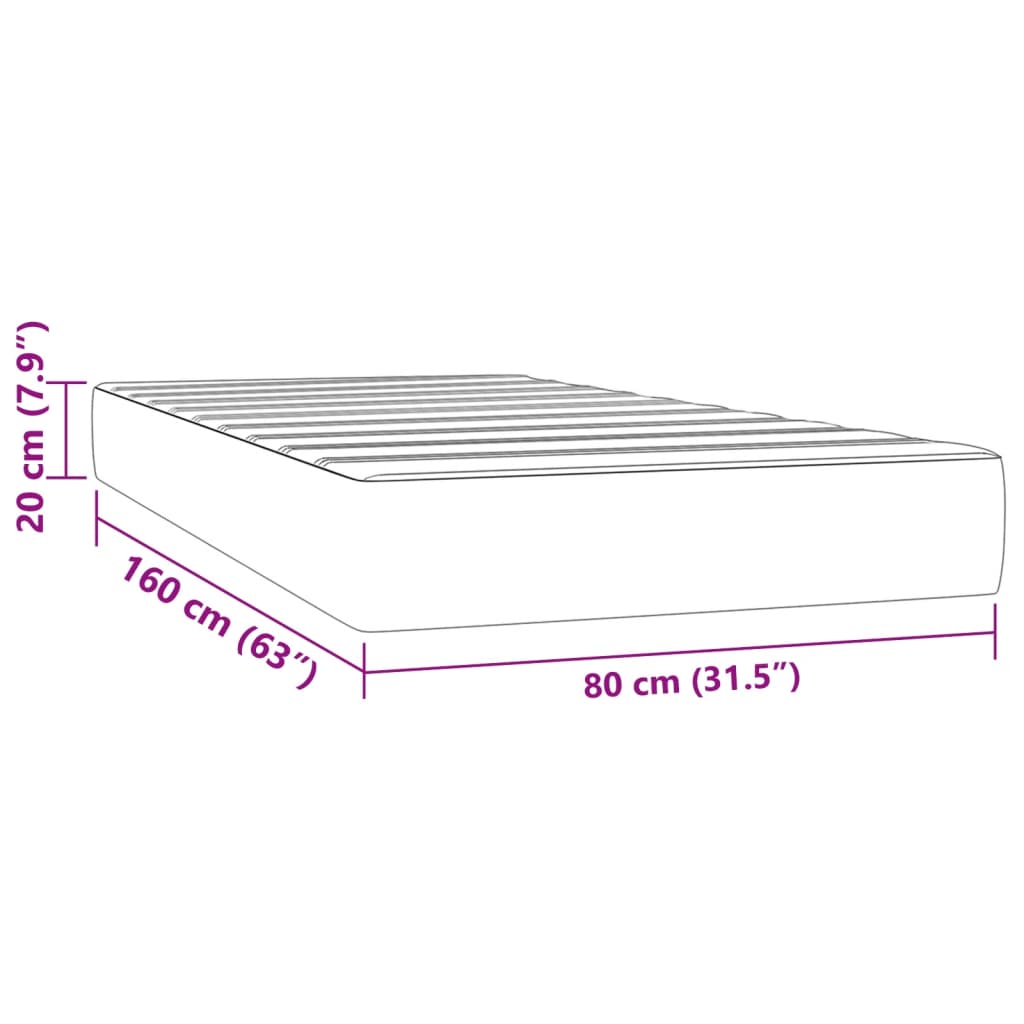 vidaXL vedrumadrats lastevoodile, roosa, 80x160 cm, samet