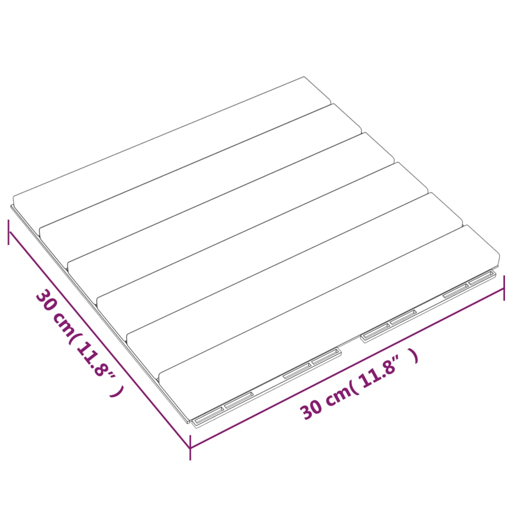 vidaXL terrassiplaadid 20 tk, 30 x 30 cm, tiikpuu, vertikaalne muster