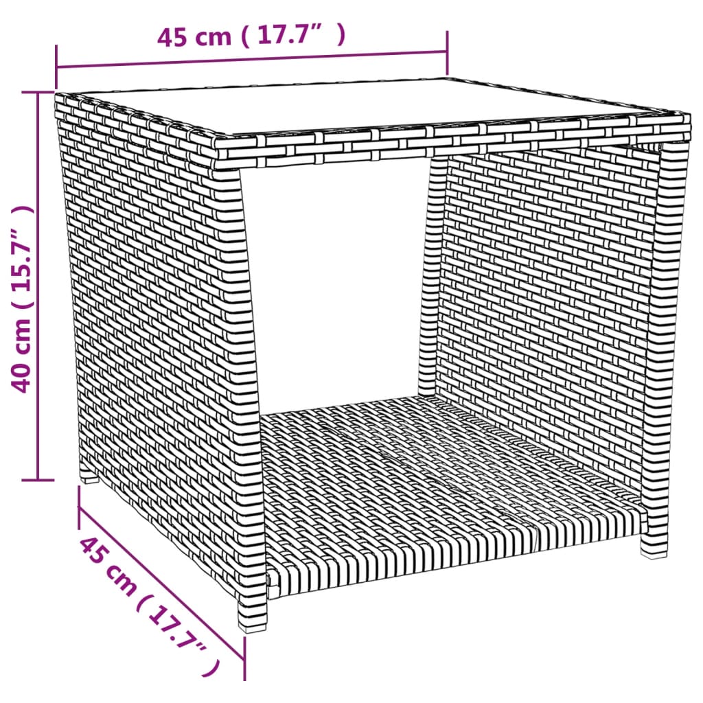 vidaXL 3-osaline aiamööbli komplekt patjadega, hall, polürotang