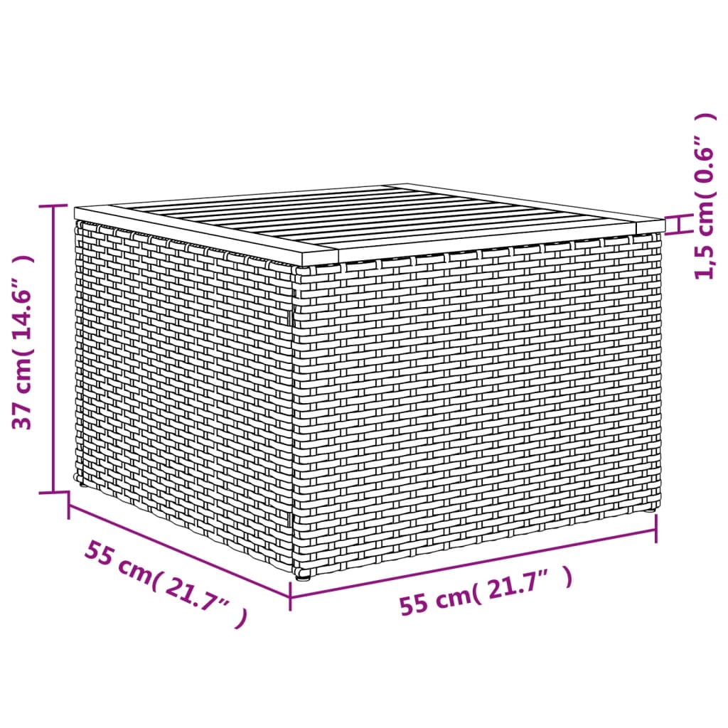 vidaXL 12-osaline aiadiivani komplekt patjadega, hall, polürotang