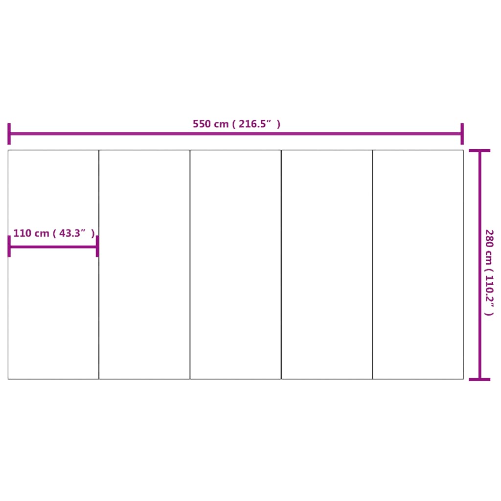 vidaXL basseini alusriie, helehall, 550x280 cm, polüestergeotekstiil