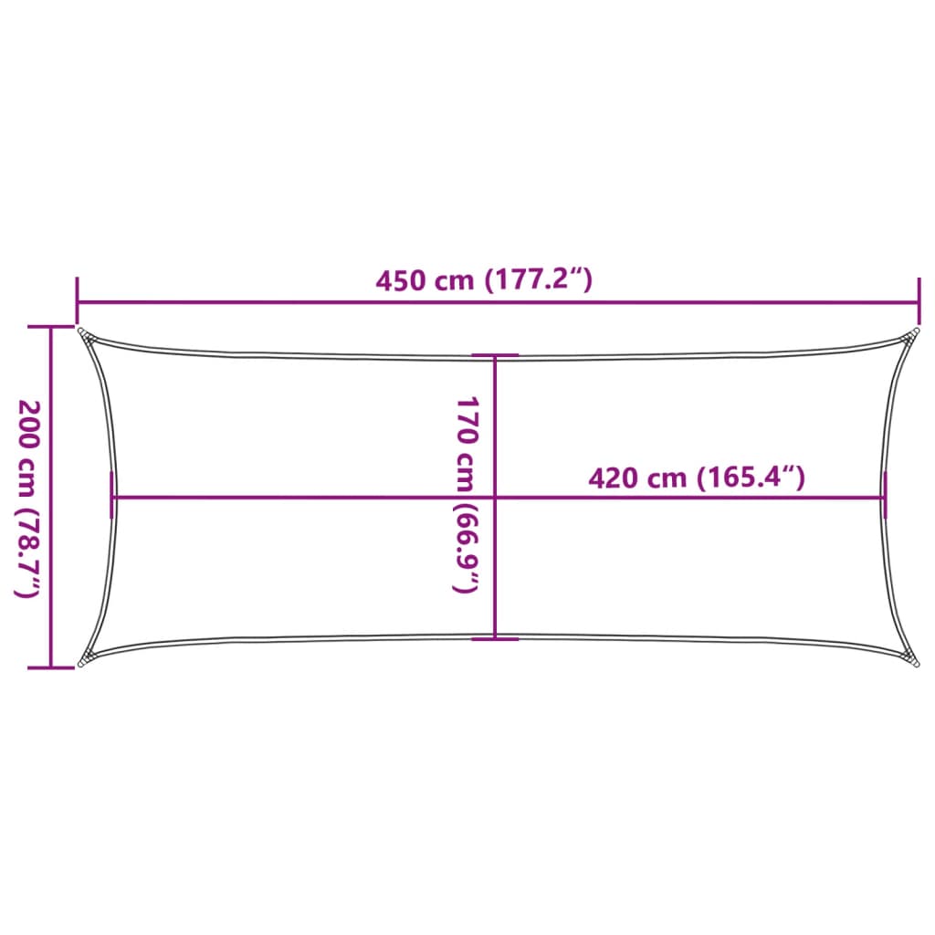 vidaXL päikesevarjupuri beež 4,5x2 m 100% polüester Oxford