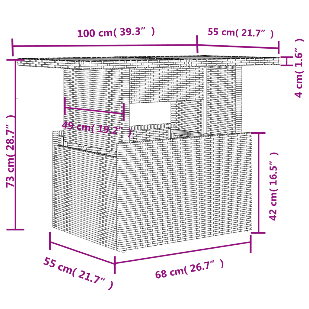 vidaXL 7-osaline aiadiivani komplekt patjadega, must, polürotang