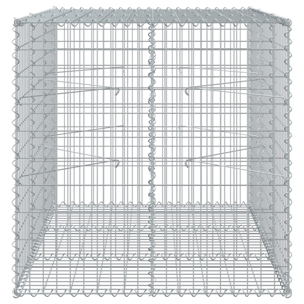 vidaXL kaanega gabioonkorv, 150 x 100 x 100 cm, tsingitud raud