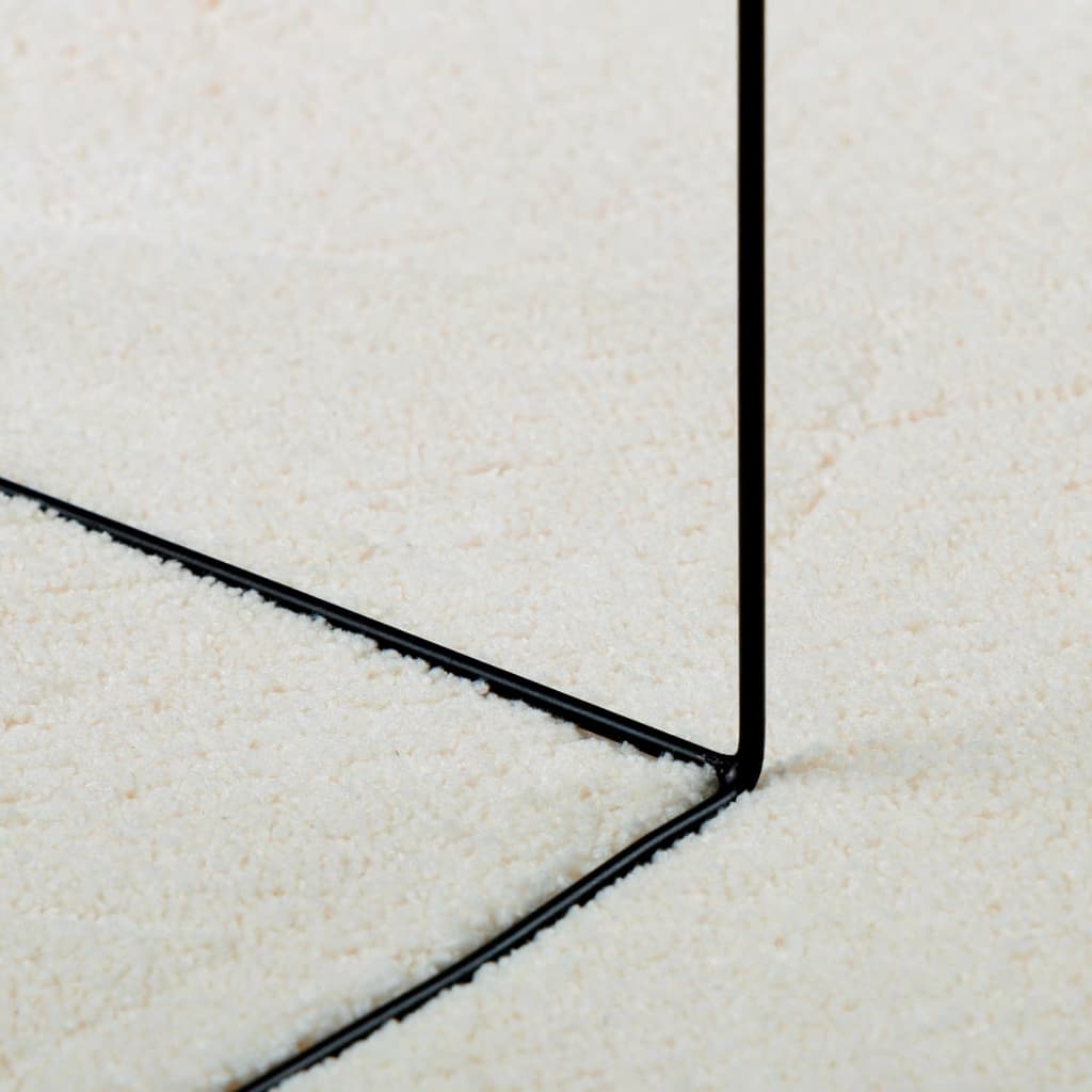 vidaXL vaip "OVIEDO" lühikese narmaga, kreemjas, 300 x 400 cm