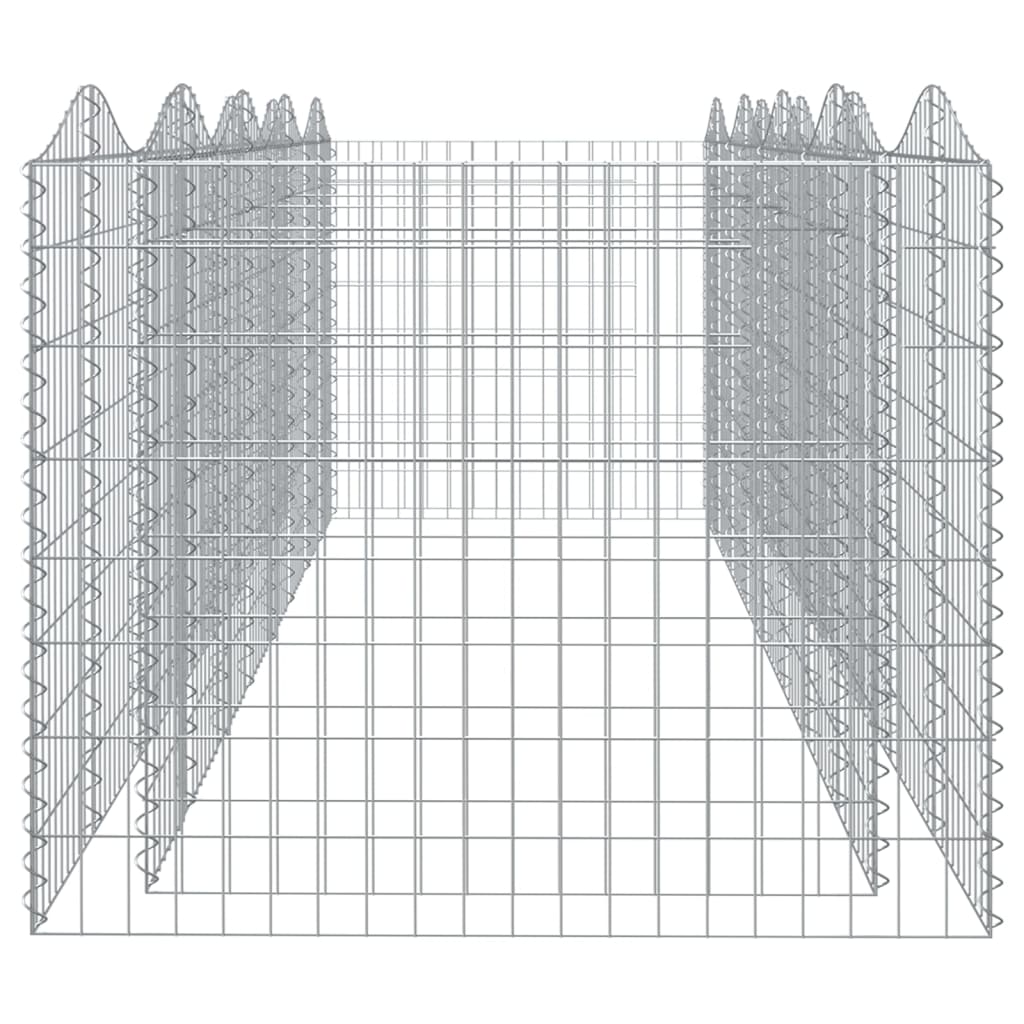 vidaXL kaarekujuline gabioon taimelava, 400x100x100 cm, tsingitud raud