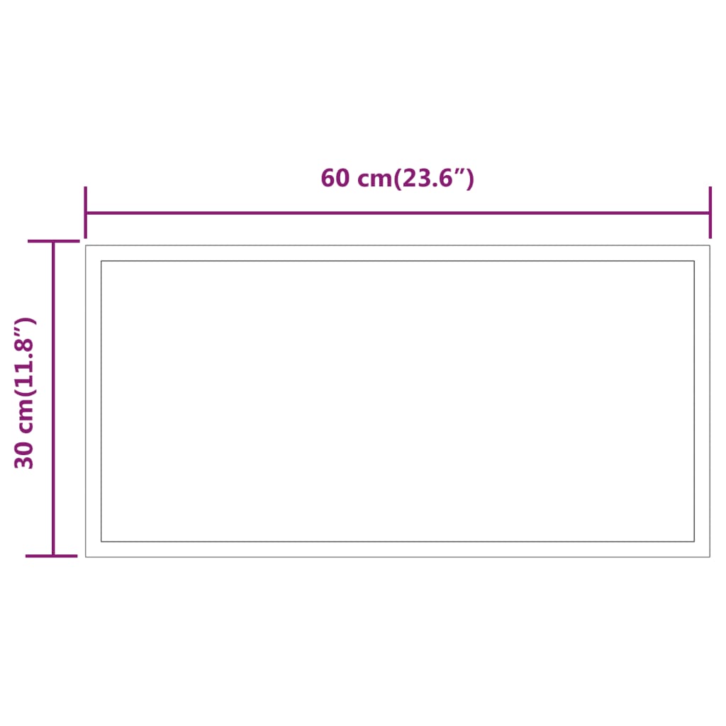 vidaXL LED-vannitoapeegel, 30x60 cm