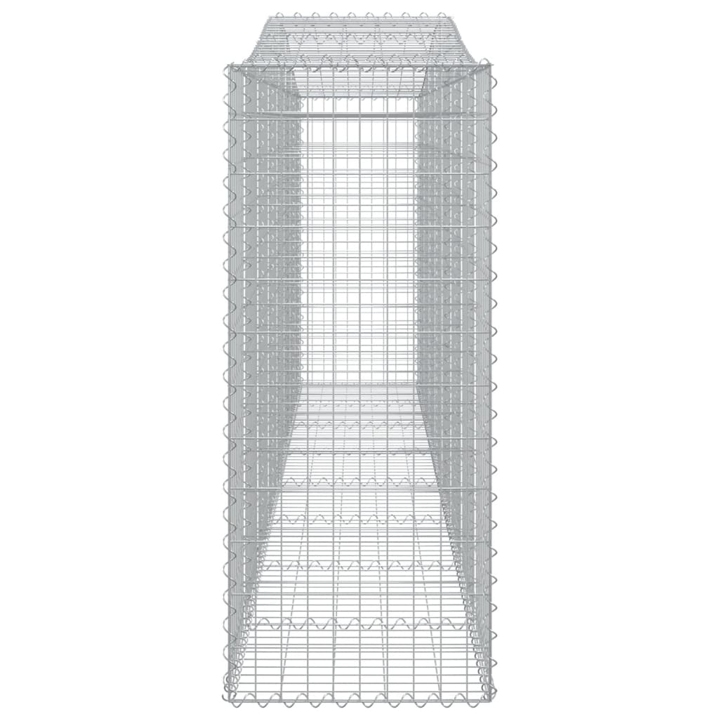 vidaXL kaarekujulised gabioonkorvid 4 tk, 400x50x120/140 cm, raud