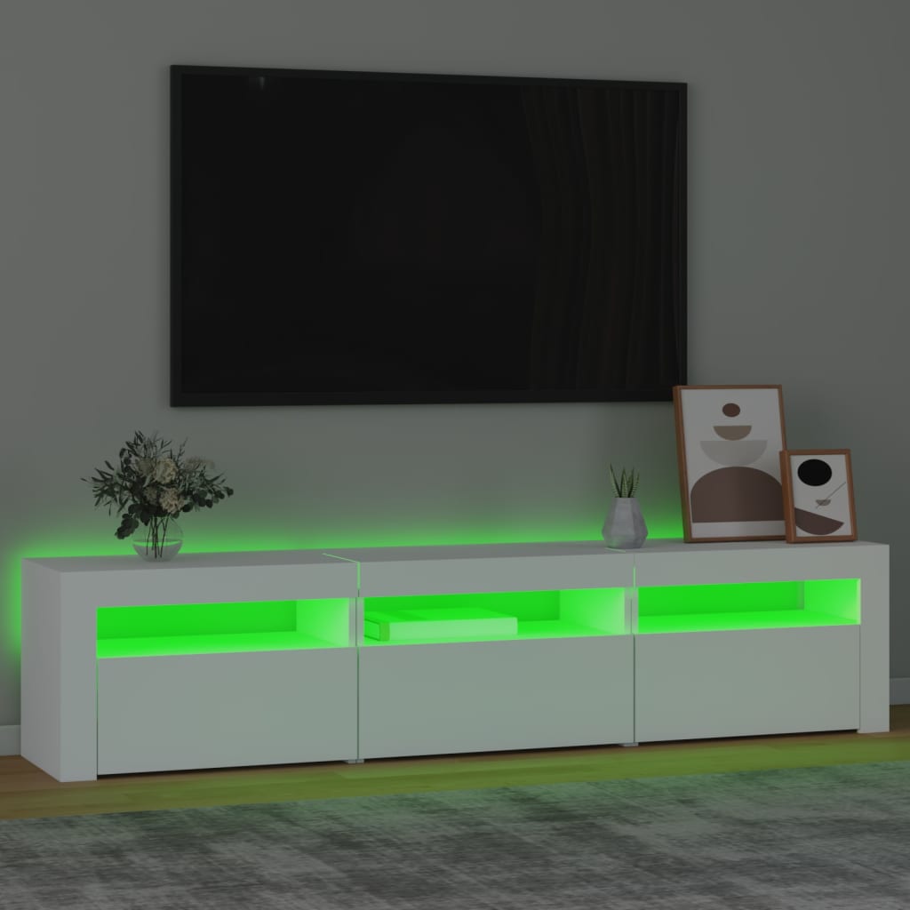 vidaXL telerialus LED-tuledega, valge, 180 x 35 x 40 cm