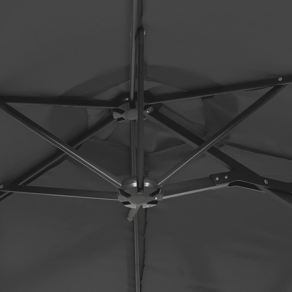vidaXL kahe varjuga päikesevari, antratsiithall, 316 x 240 cm