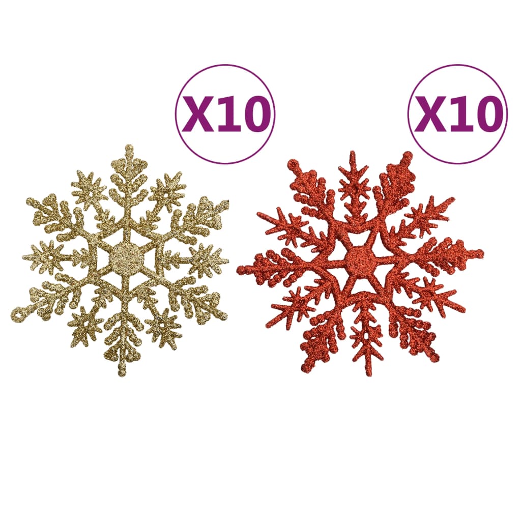 vidaXL 108-osaline jõulukuulide komplekt, kuldne ja punane