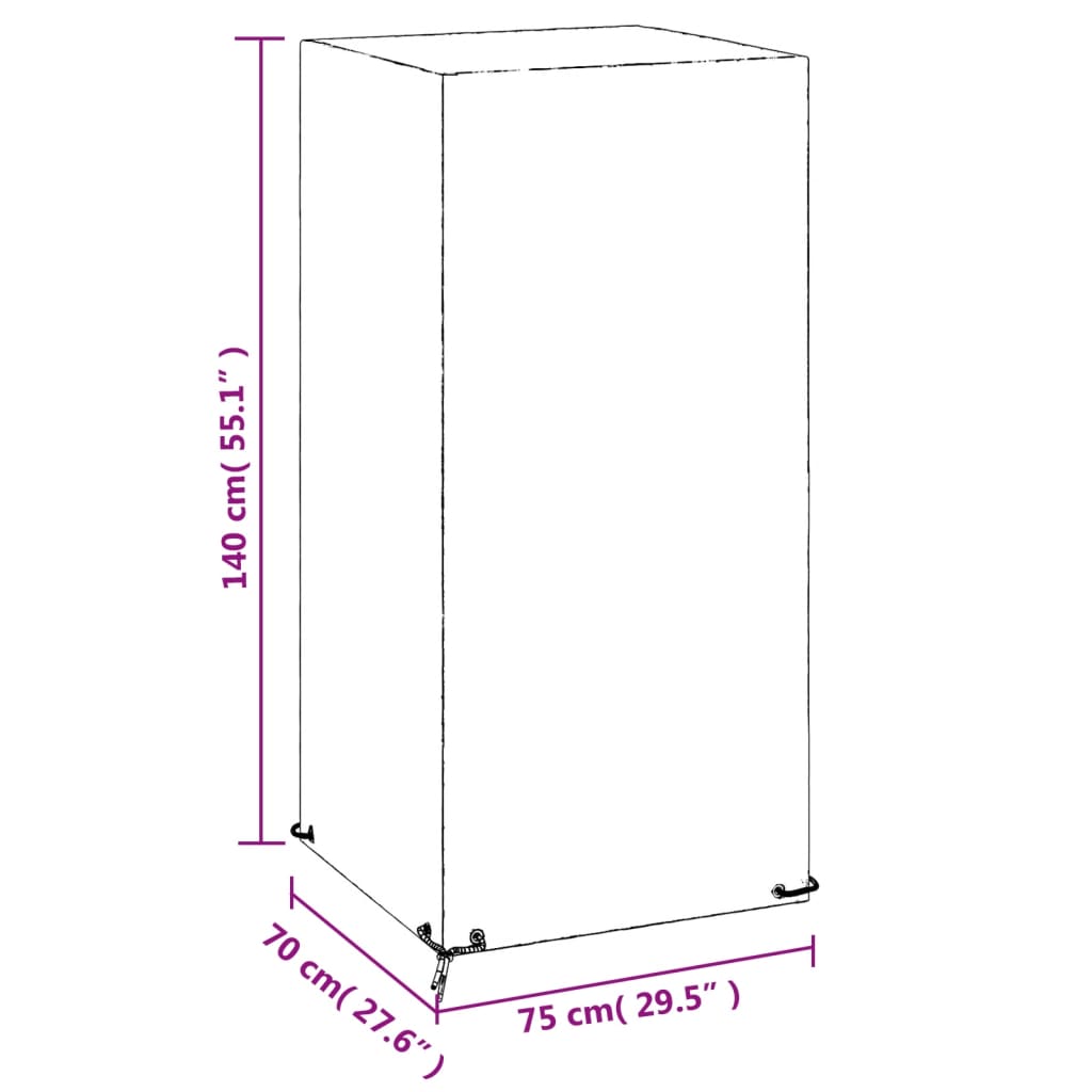 vidaXL aiatooli kate, 8 aasaga, 75 x 70 x 140 cm, polüetüleen