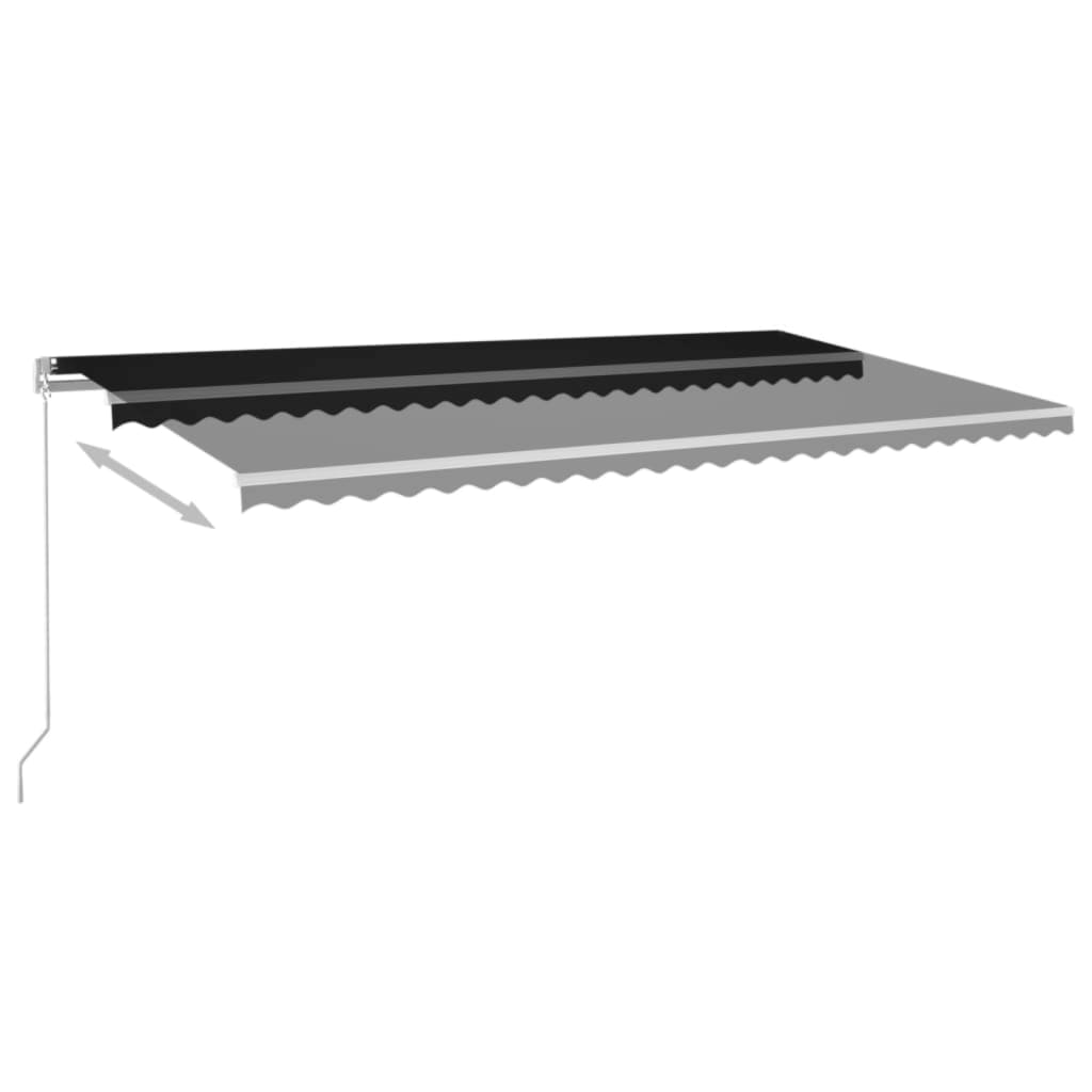 vidaXL automaatne varikatus LED 600x350 cm antratsiithall