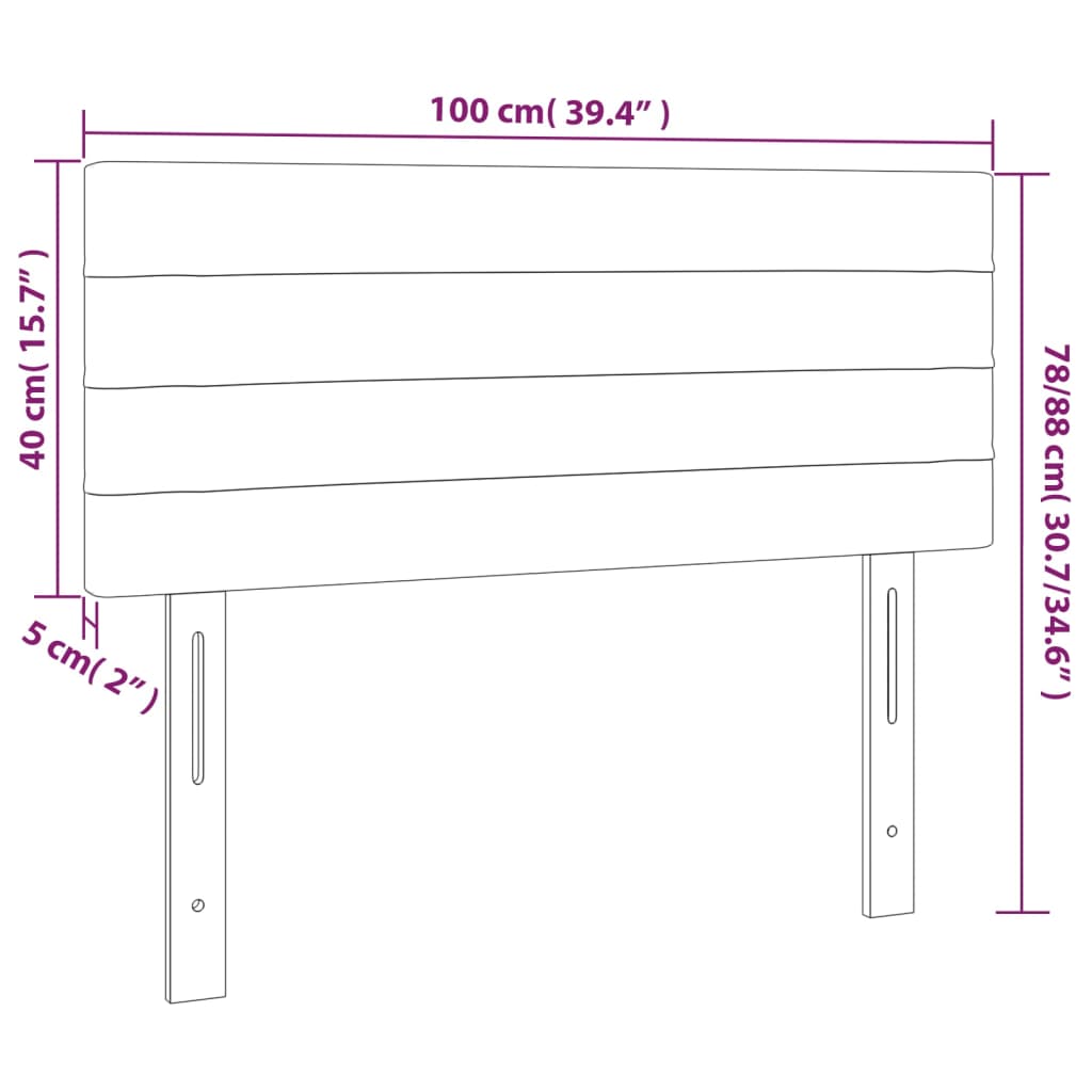 vidaXL voodiraam peats, tumehall, 100x5x78/88 cm, samet