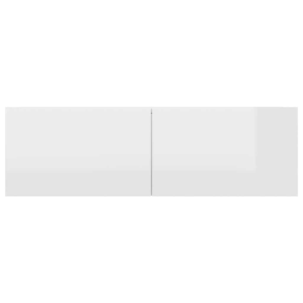 vidaXL telerikapp, kõrgläikega valge, 100 x 30 x 30 cm, tehispuit