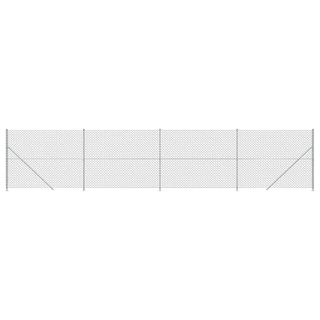 vidaXL võrkaed äärikuga, hõbedane, 1,8 x 10 m