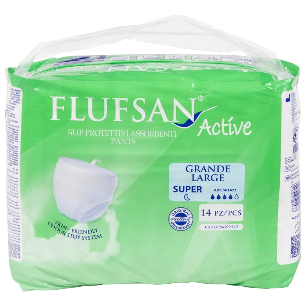 Flufsan inkontinents püksid täiskasvanutele, 14 tk, suurus L