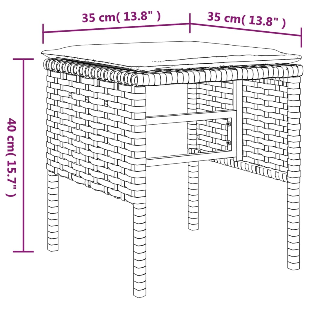 vidaXL 6-osaline aia söögimööbli komplekt patjadega, hall, polürotang