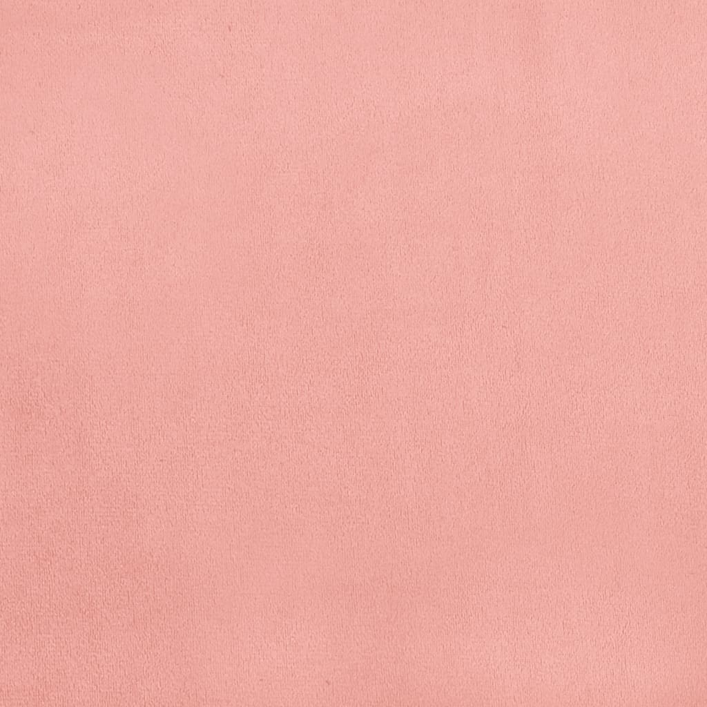 vidaXL kontinentaalvoodi madratsiga, roosa, 80x200 cm, samet