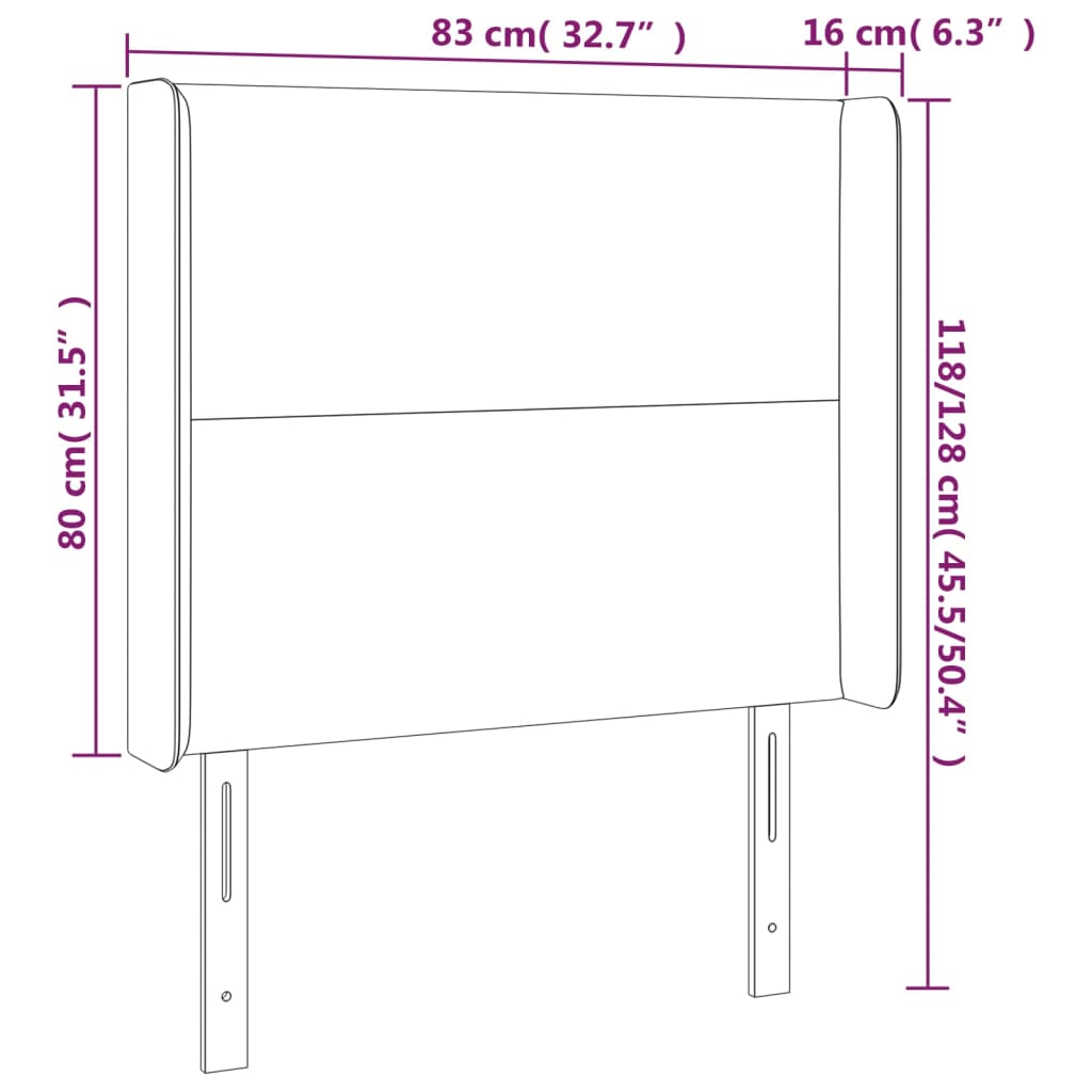 vidaXL LED-voodipeats, sinine, 83x16x118/128 cm, kangas