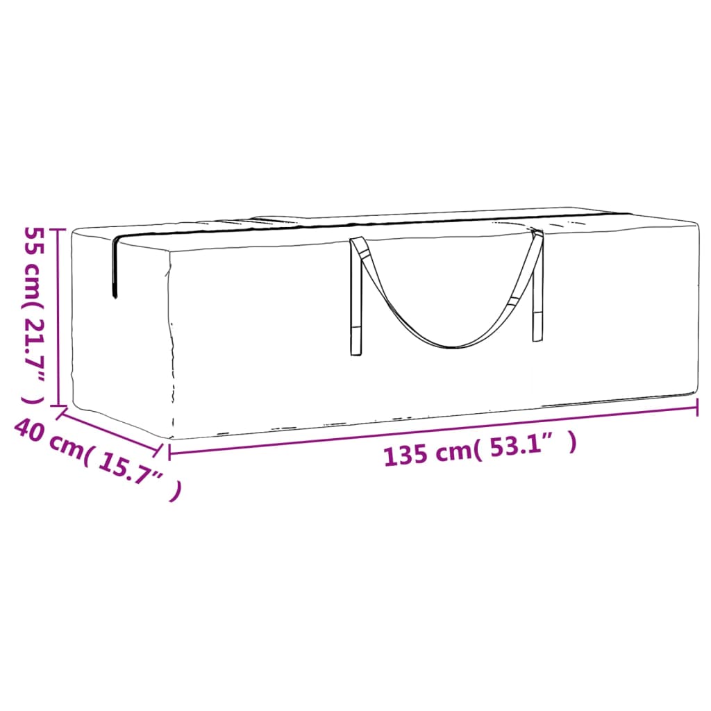 vidaXL aiapatjade hoiukotid 2 tk, must, 135 x 40 x 55 cm, polüetüleen