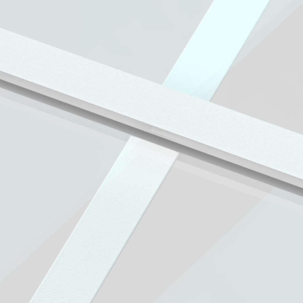 vidaXL liuguks, valge, 90 x 205 cm, karastatud klaas ja alumiinium