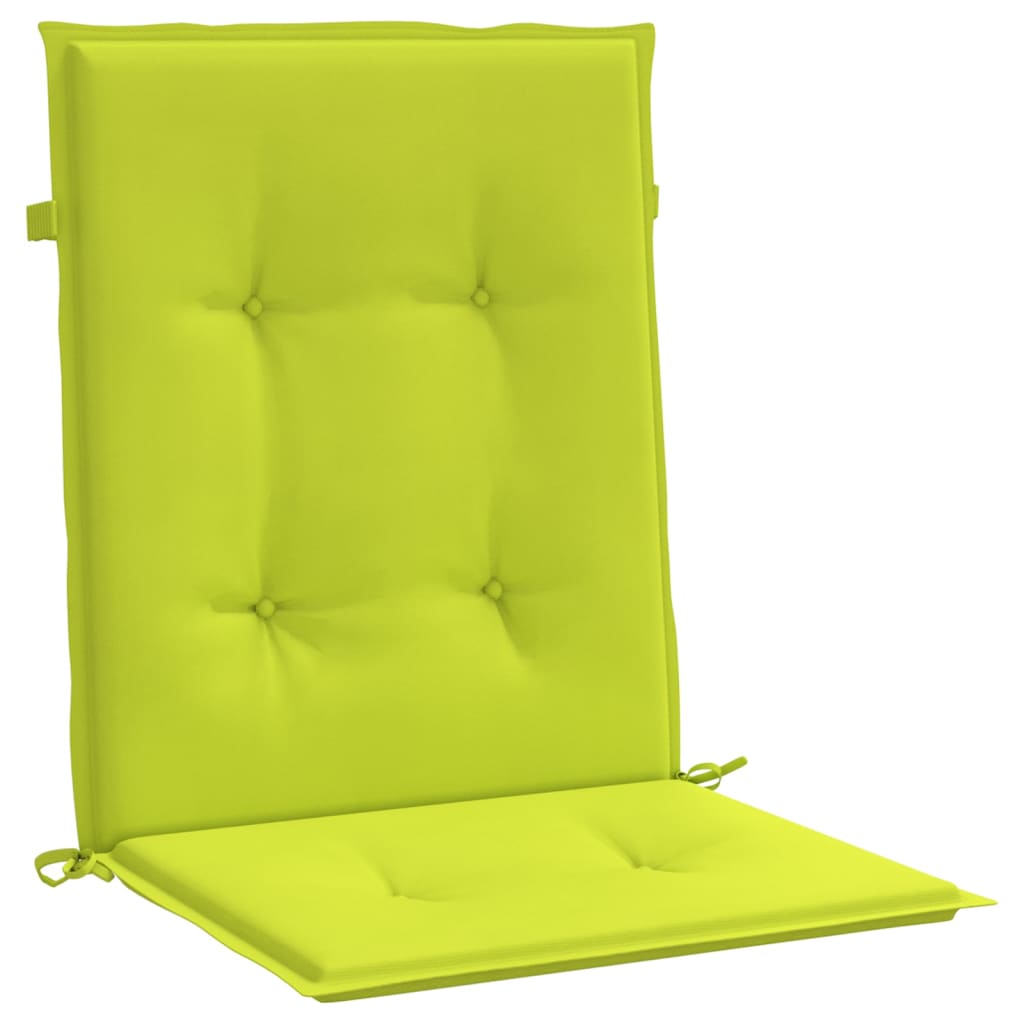 vidaXL madala seljatoega toolipadjad 2 tk roheline 100x50x3 cm kangas