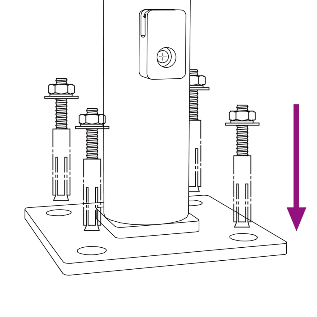 vidaXL traataed äärikuga, antratsiithall, 1,6 x 25 m