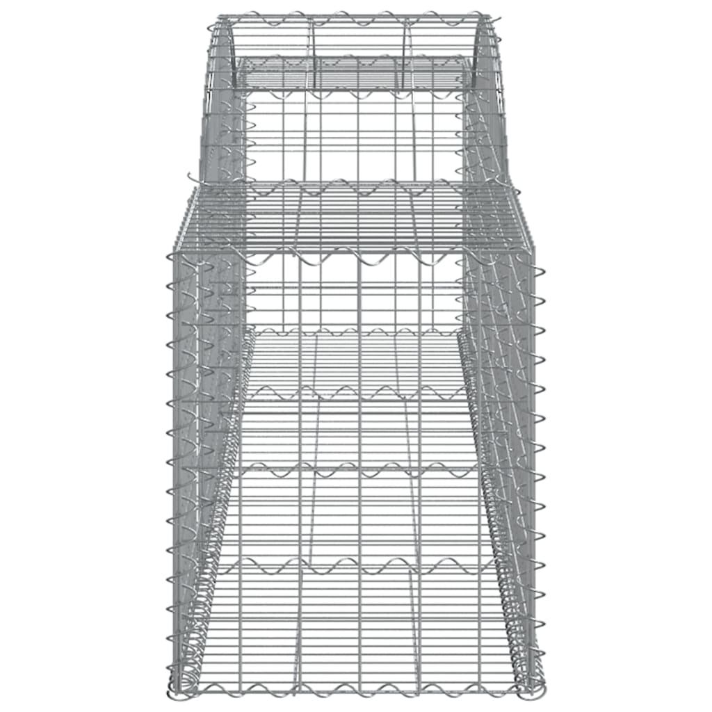 vidaXL kaarekujulised gabioonkorvid 4 tk, 300x50x60/80 cm, raud