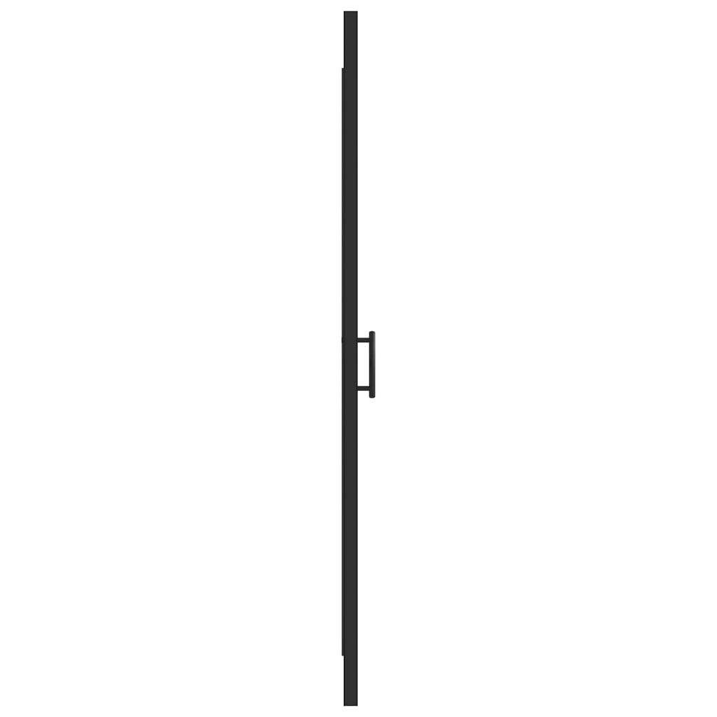 vidaXL dušinurga uks, 81 x 195 cm, poolmatt karastatud klaas, must